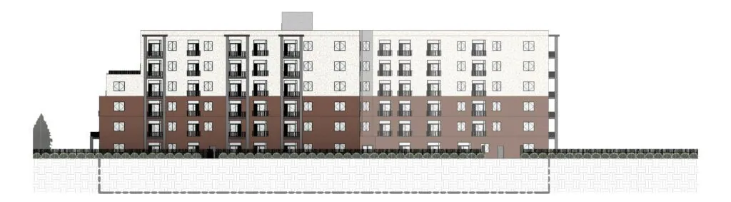 Architectural elevation rendering of the 2312 Princess development in Kingston