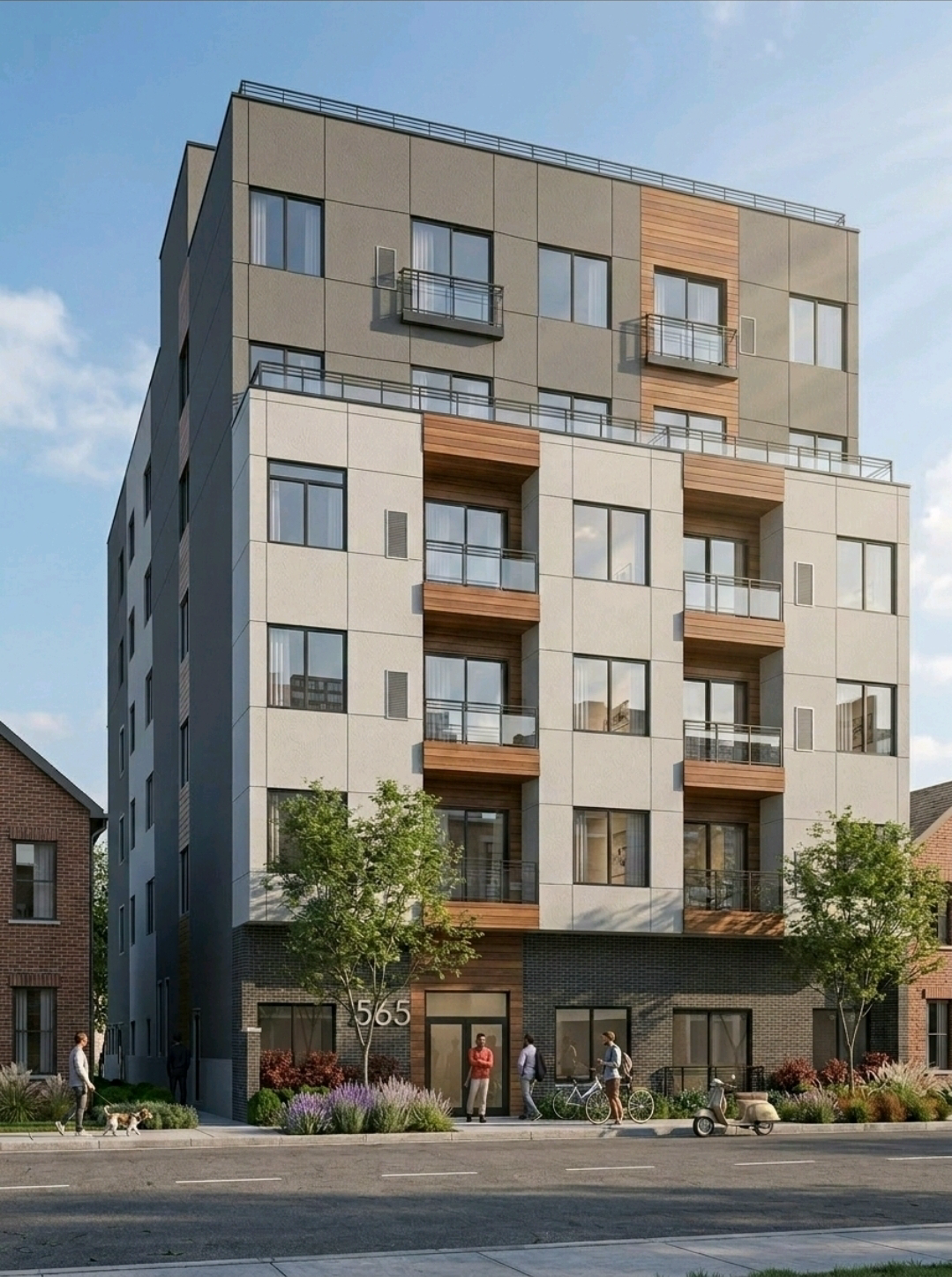 Rendering of the 565 Princess mid-rise residence in Kingston